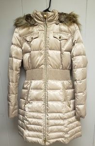 Cream color puffer coat